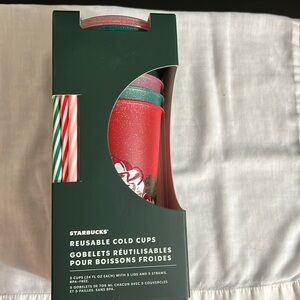 Starbucks 5 cold cups Holiday Set 2022- BRAND NEW
